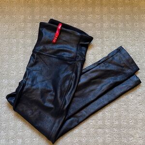 Spanx Faux Leather Leggings Worn Once